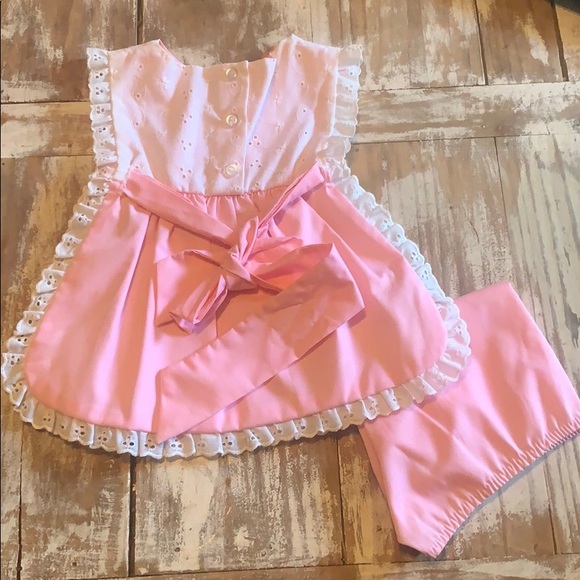 Dainty vintage eye lit infant outfit  size 3m - Picture 5 of 11